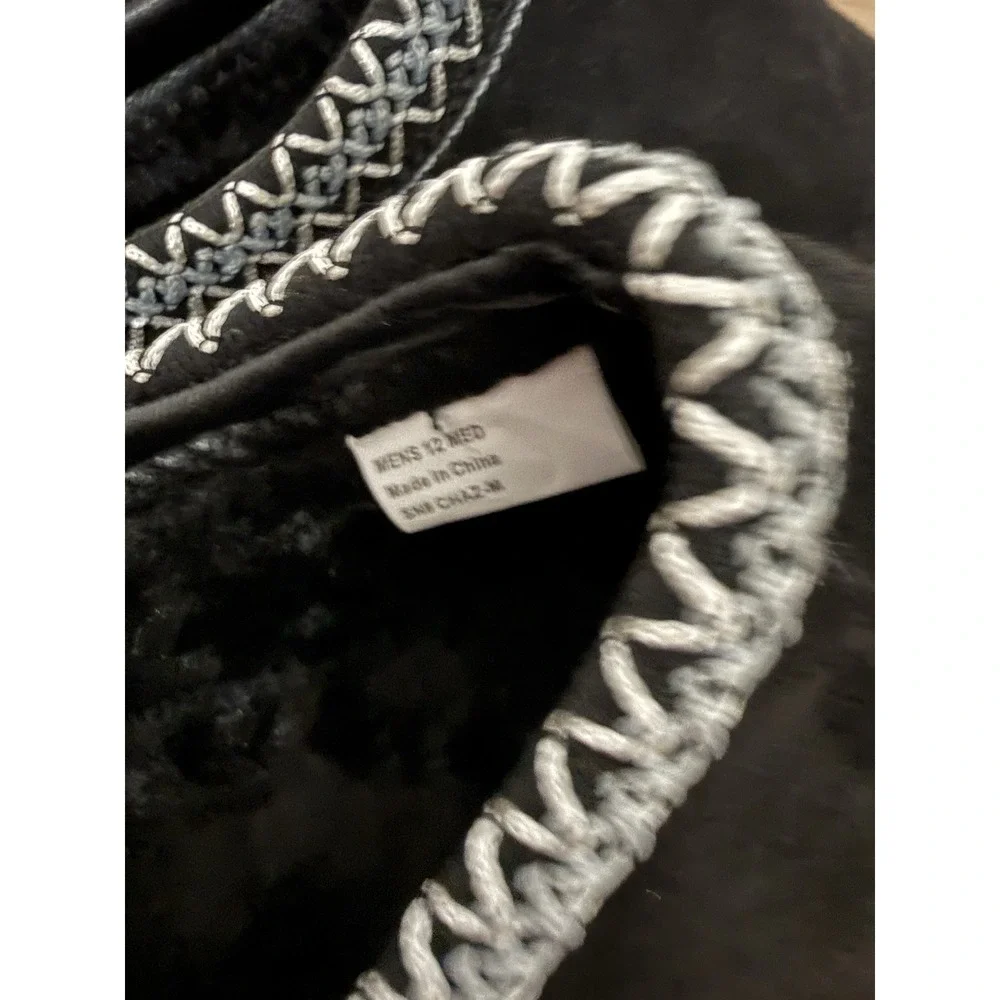 American Exchange Chaz Mens Black Slip On Casual Shoes Size 12 New Slippers Clog